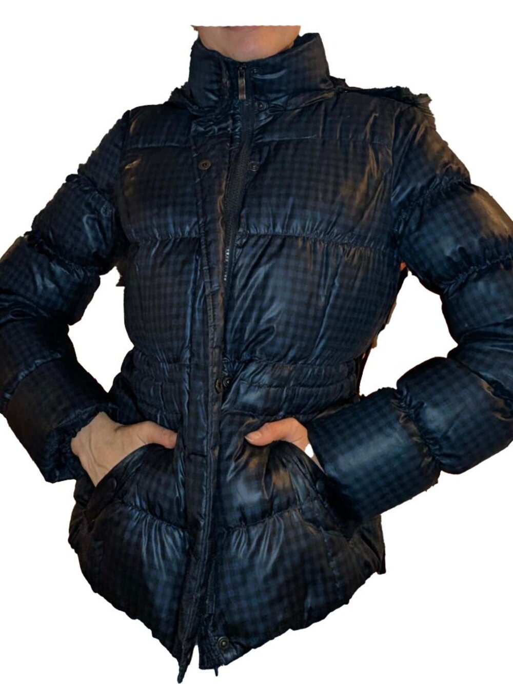 Esprit Navy Blue Quilted Puffer Jacket – Size AU 8 / US 4